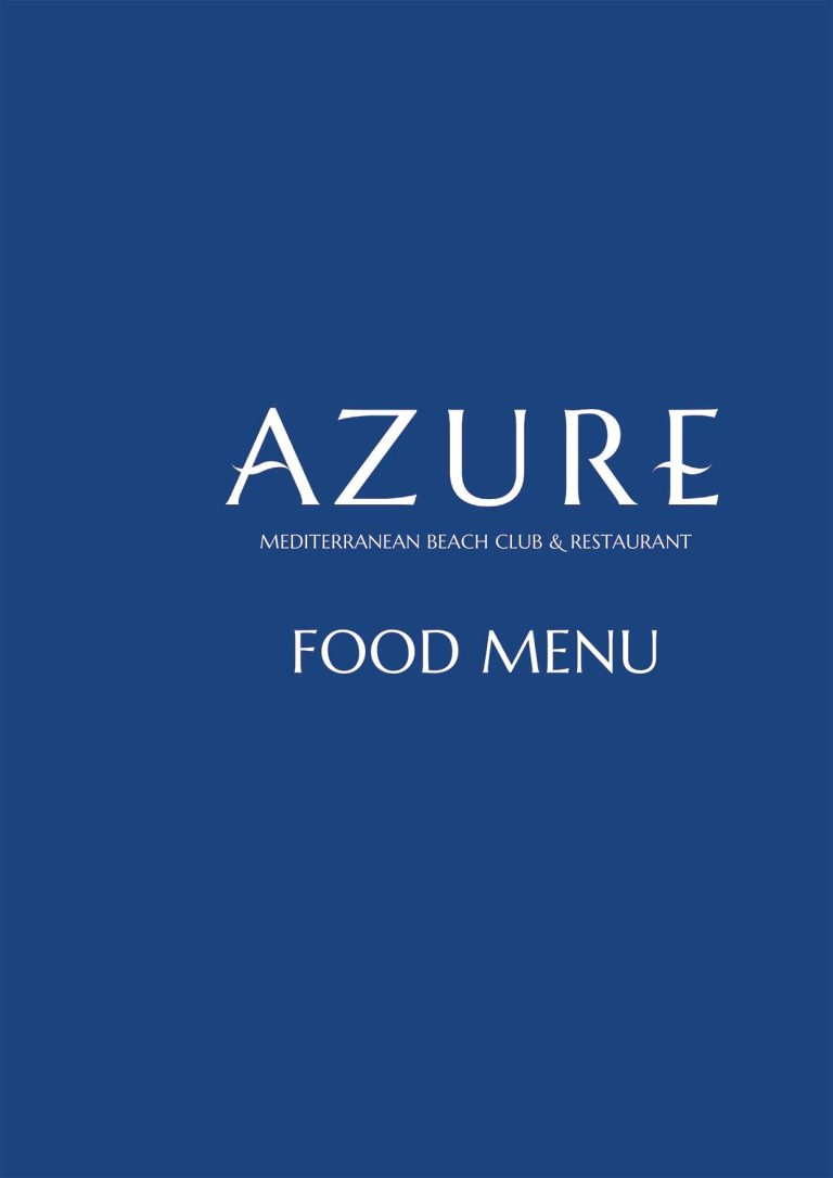 azure restaurant menu - Azure Beach Restaurant